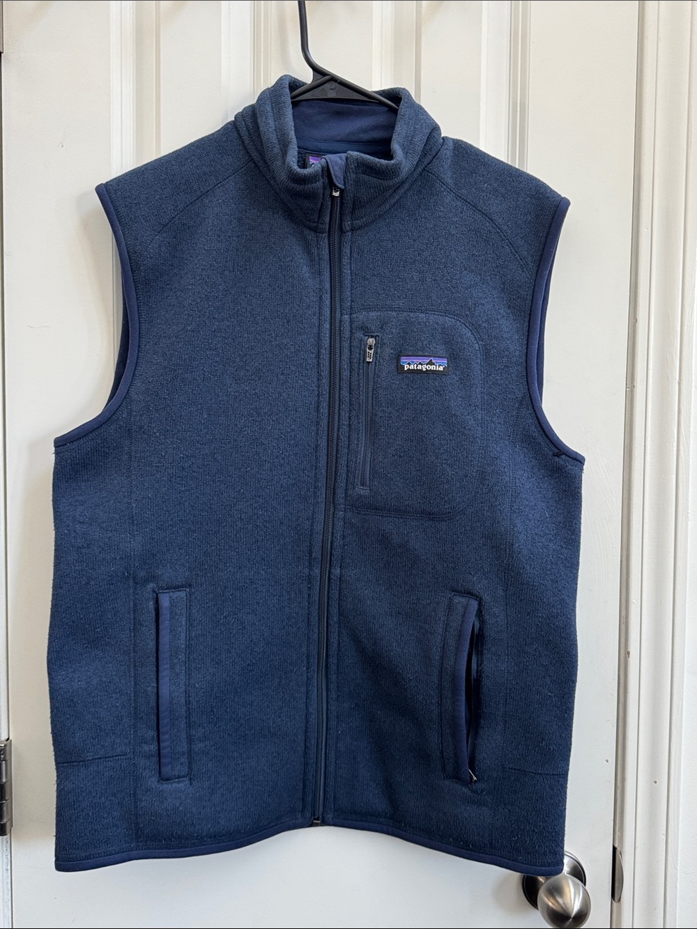 Patagonia Navy Blue Fleece Vest with Zip Pockets